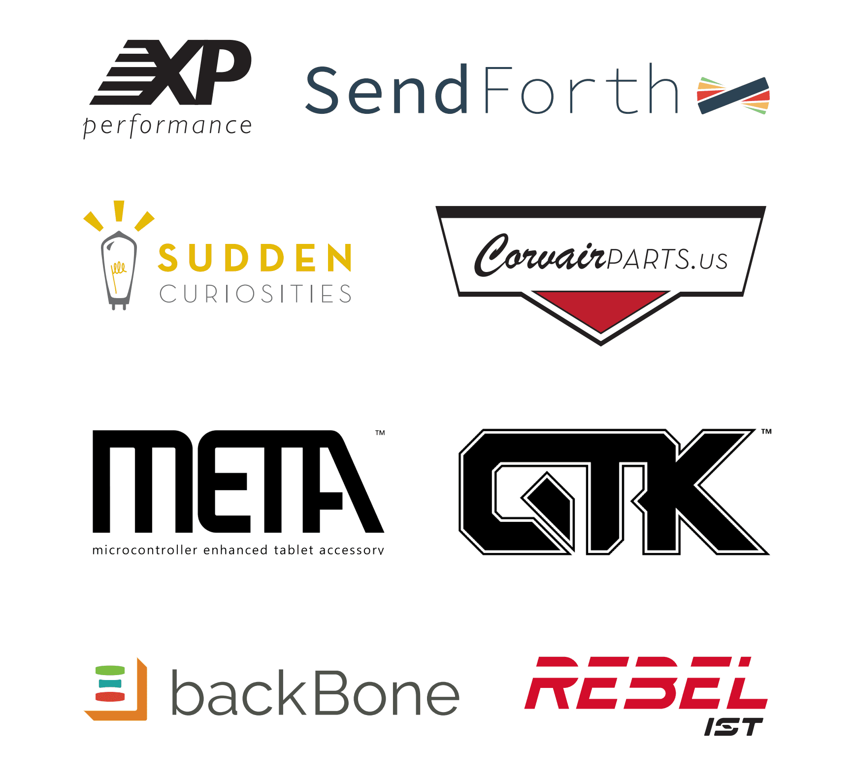 Collection of logo design studies