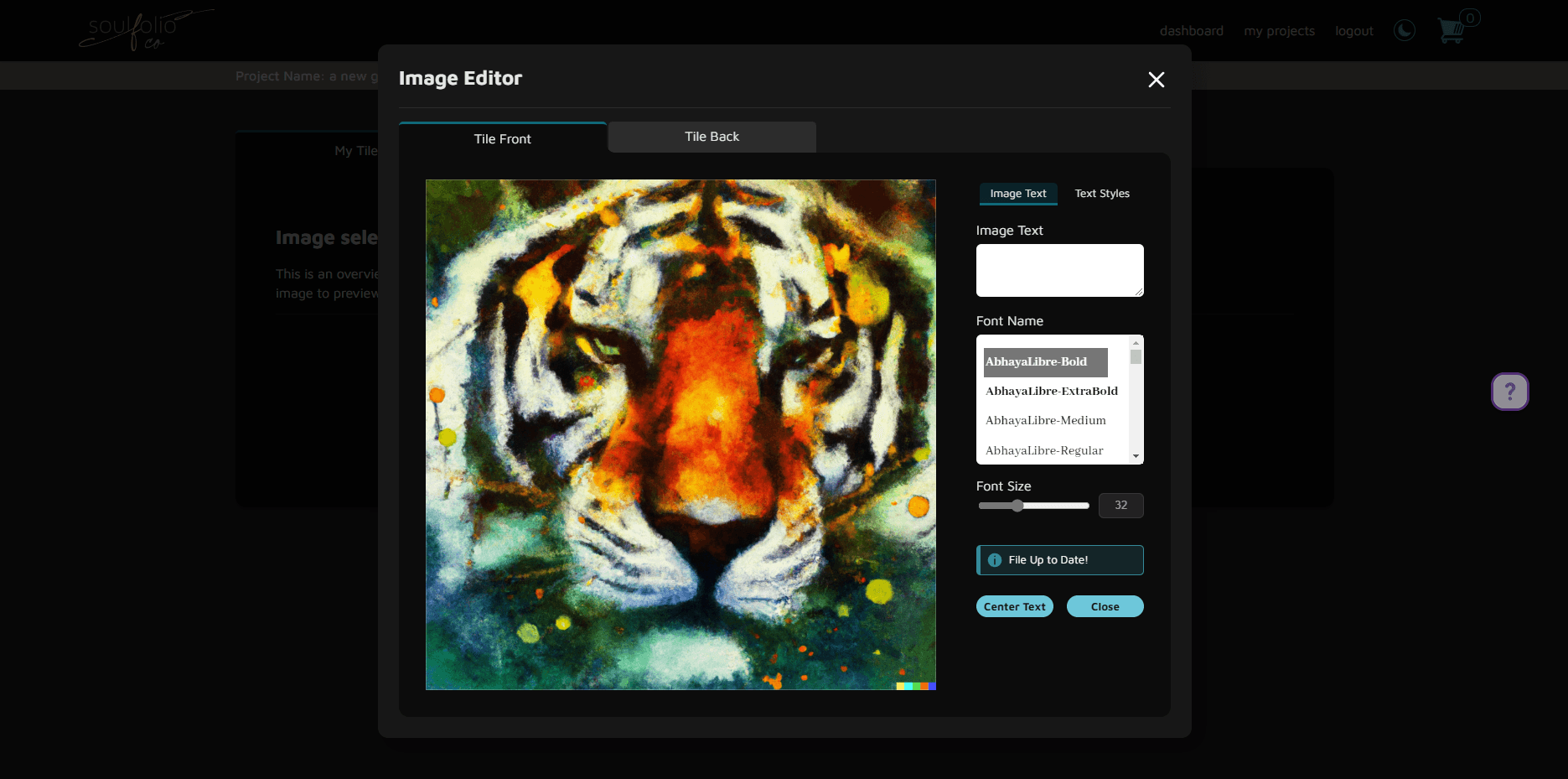 Soulfolio collaborative gift creation interface